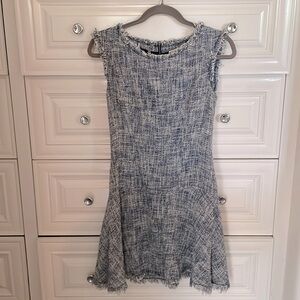 Rebecca Taylor Blue Tweed Dress Sz 2